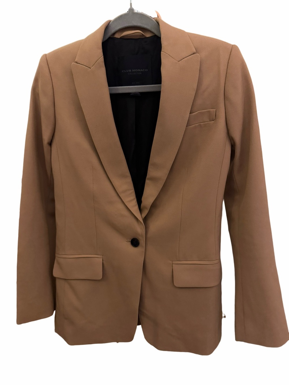 Club Monaco Wool Camel Tan Single-Button Blazer